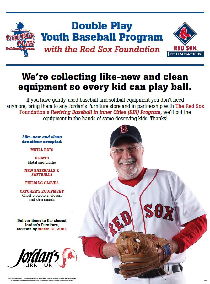 Jordans Furniture Double Play Flyer Red Sox Foundation